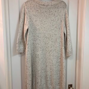 Elegant Speckled Knit Long Sleeve Dress